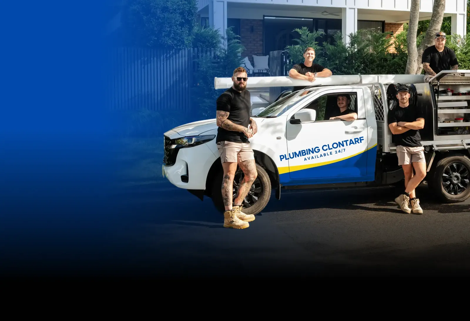 Plumbing Clontarf team with the ute